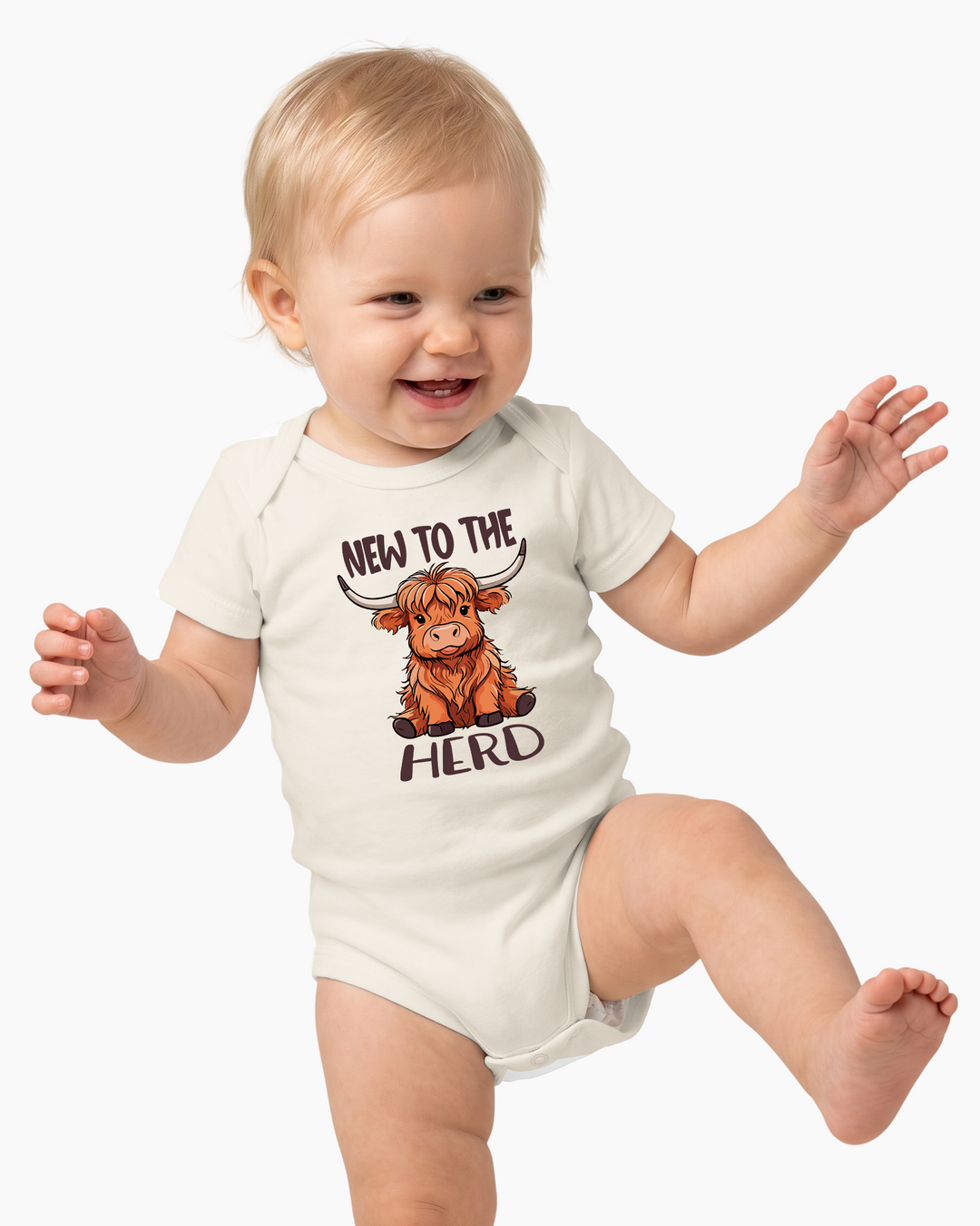 New to the Herd Highland Cow Baby Bamboo Bodysuit