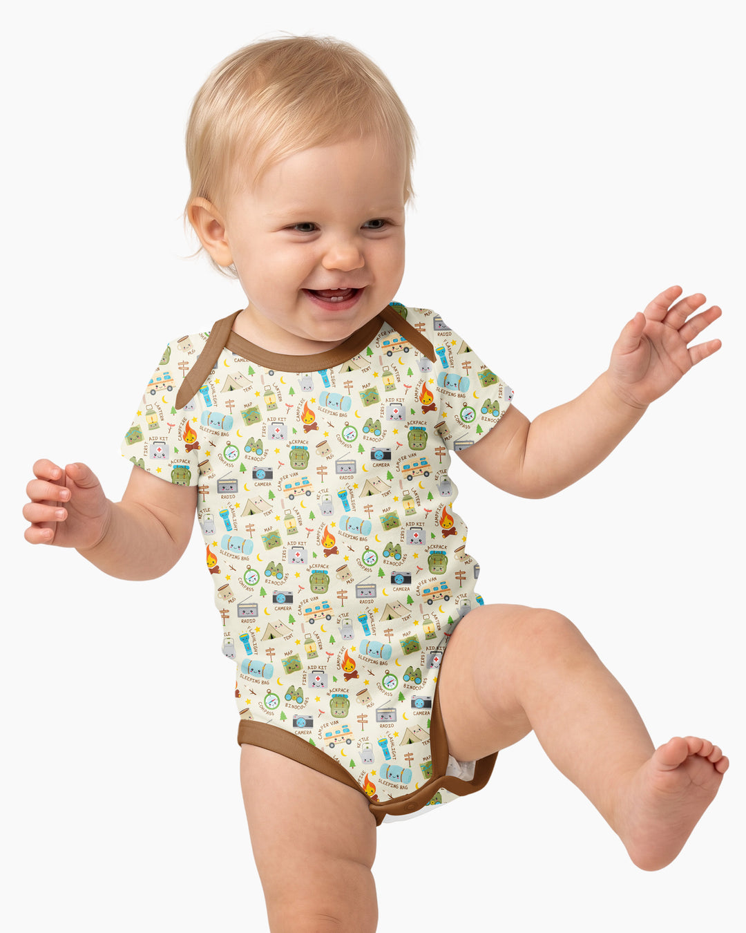 Gerippte Babykleidung mit individuellem Foto - Weich &amp; Skizzenhaft
