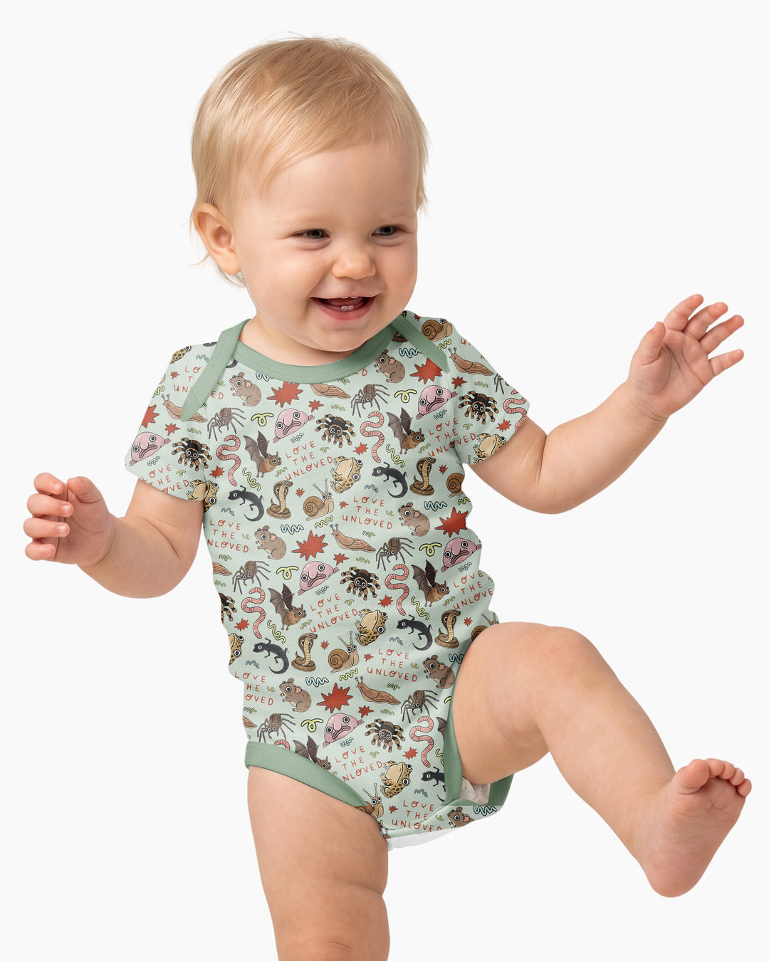 Gerippte Babykleidung mit individuellem Foto - Weich &amp; Skizzenhaft