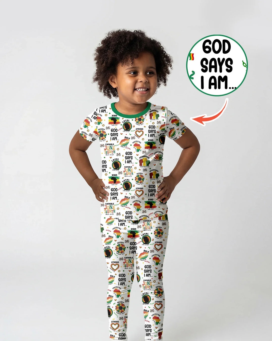 Zweiteiliges, kurzärmliges Pyjama-Set mit Marienkäfern