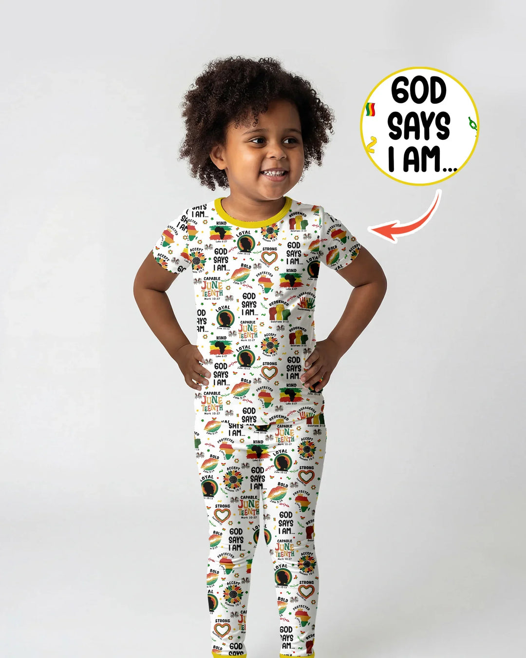 Zweiteiliges, kurzärmliges Pyjama-Set mit Marienkäfern