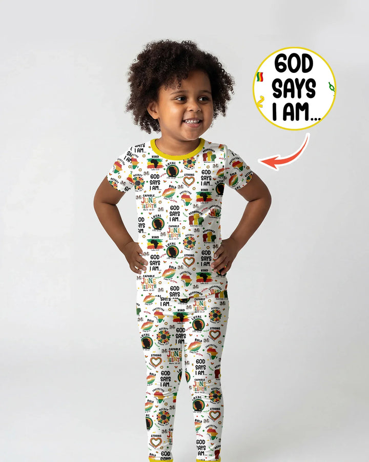 Zweiteiliges, kurzärmliges Pyjama-Set mit Marienkäfern