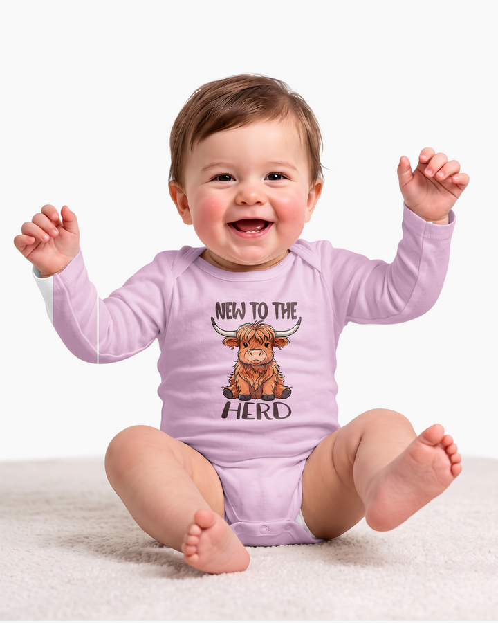 New to the Herd Highland Cow Baby Bamboo Bodysuit