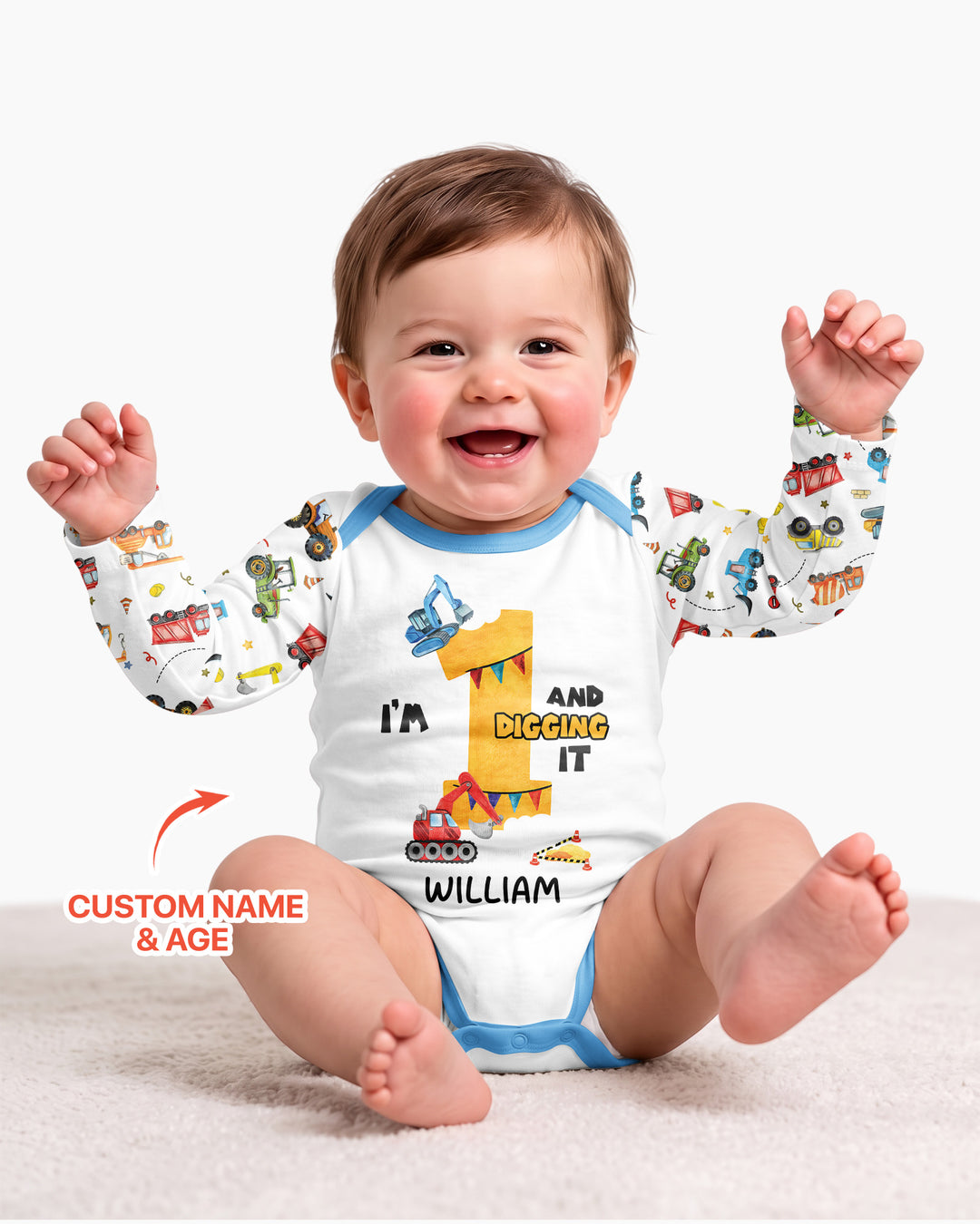 I'm Digging It Birthday - Personalized Name & Age Bamboo Bodysuit