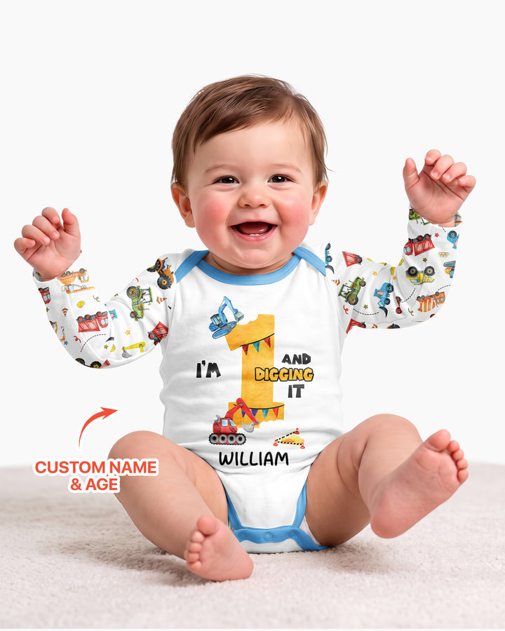 I'm Digging It Birthday - Personalized Name & Age Bamboo Bodysuit