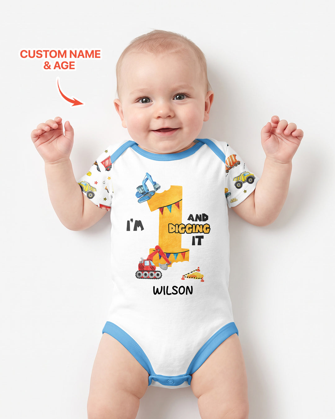 I'm Digging It Birthday - Personalized Name & Age Bamboo Bodysuit