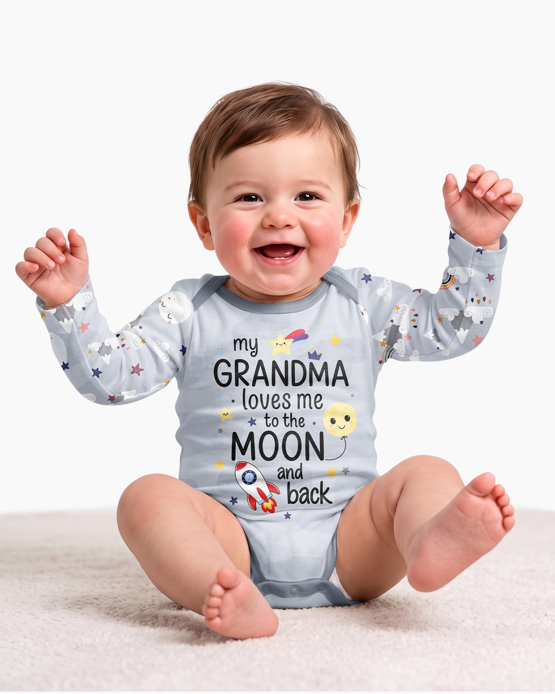 My Grandma Loves Me To The Moon And Back Bamboo Bodysuit