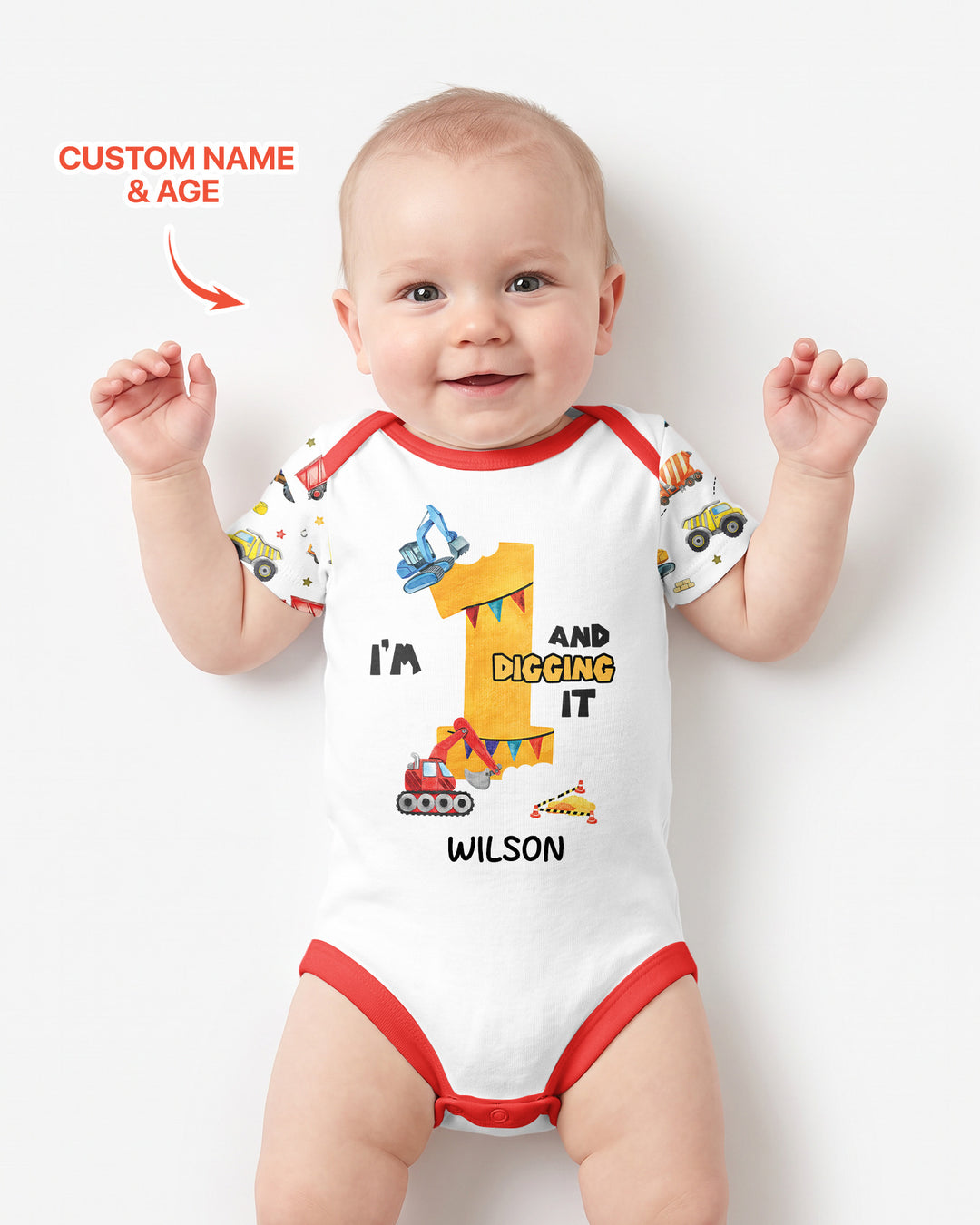 I'm Digging It Birthday - Personalized Name & Age Bamboo Bodysuit