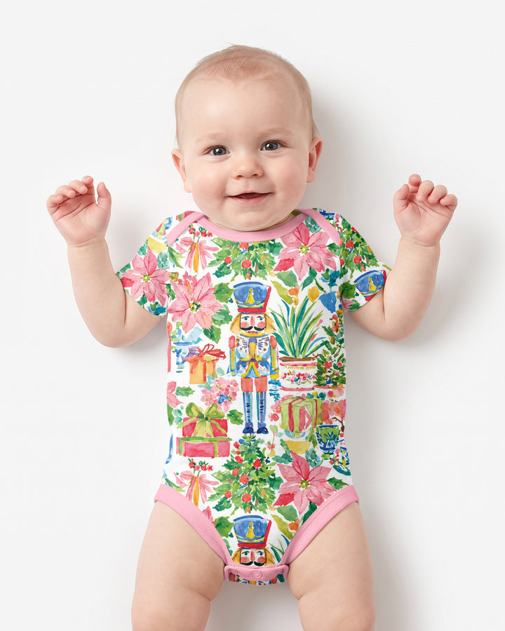 Watercolor Nutcracker Holiday Bamboo Bodysuit