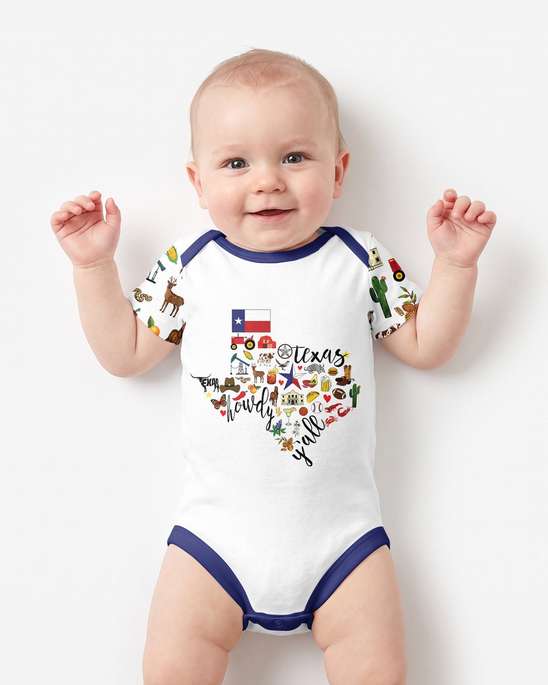 Texas Map  Bamboo Bodysuit