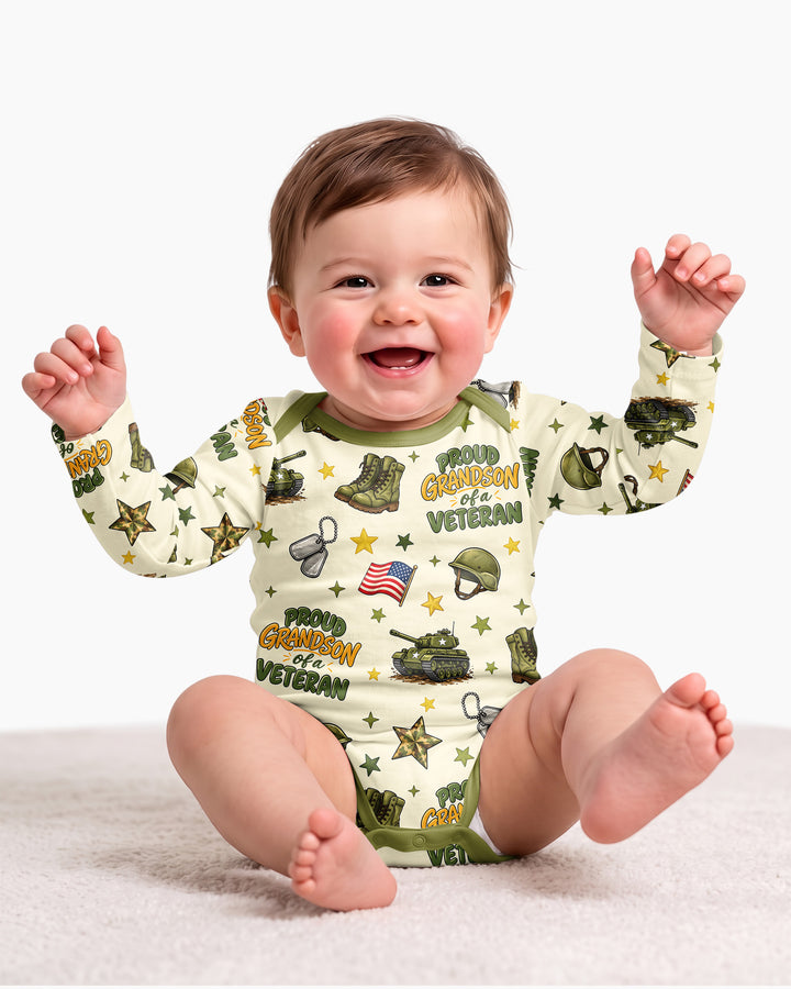 Proud Grandchild Of A Veteran Bamboo Bodysuit