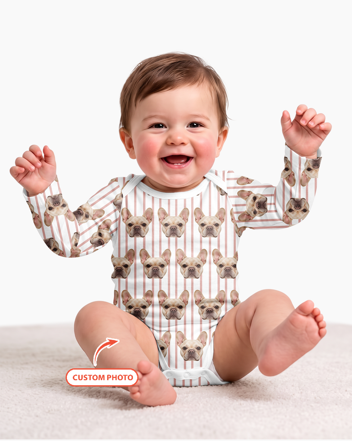 Cute Baby With Pet Bamboo Bodysuit