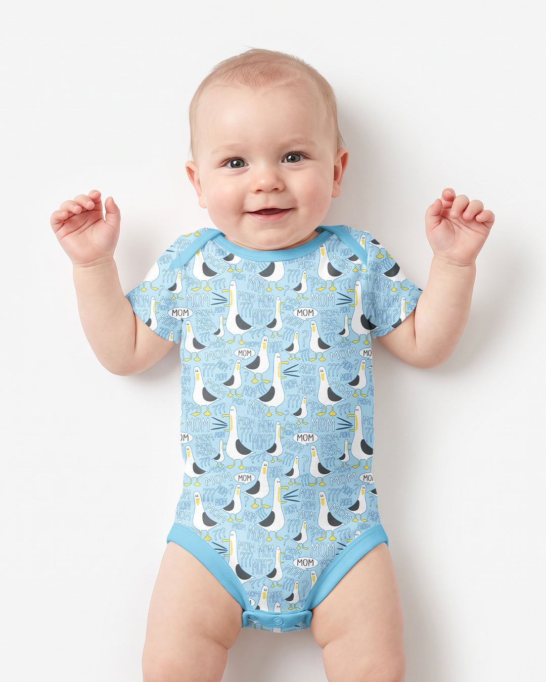 Gerippte Babykleidung mit individuellem Foto - Weich &amp; Skizzenhaft