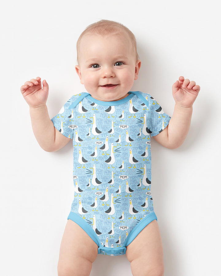 Gerippte Babykleidung mit individuellem Foto - Weich &amp; Skizzenhaft