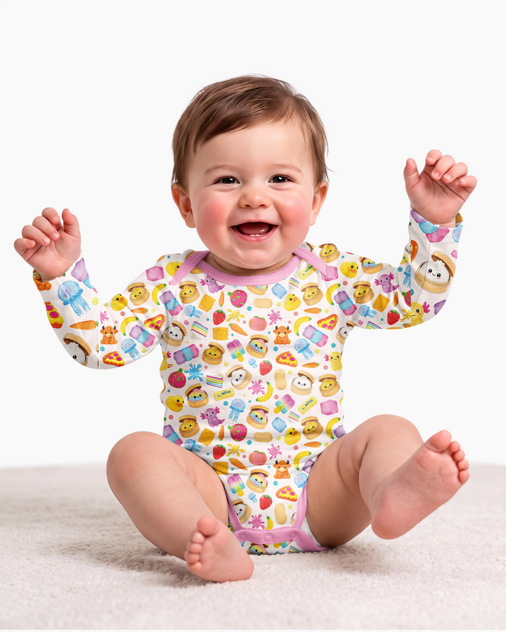 Gerippte Babykleidung mit individuellem Foto - Weich &amp; Skizzenhaft