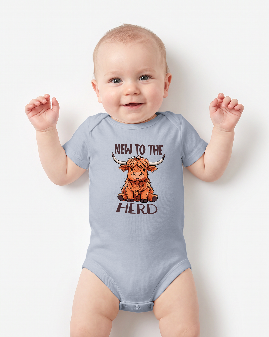 New to the Herd Highland Cow Baby Bamboo Bodysuit