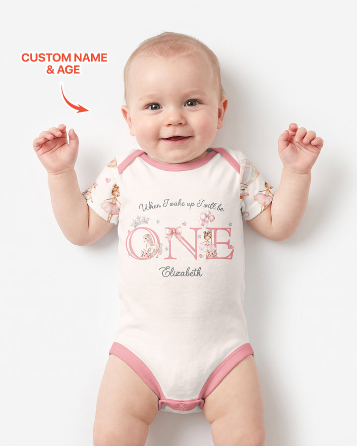Custom Name When I Wake Up Girly Birthday Bamboo Bodysuit