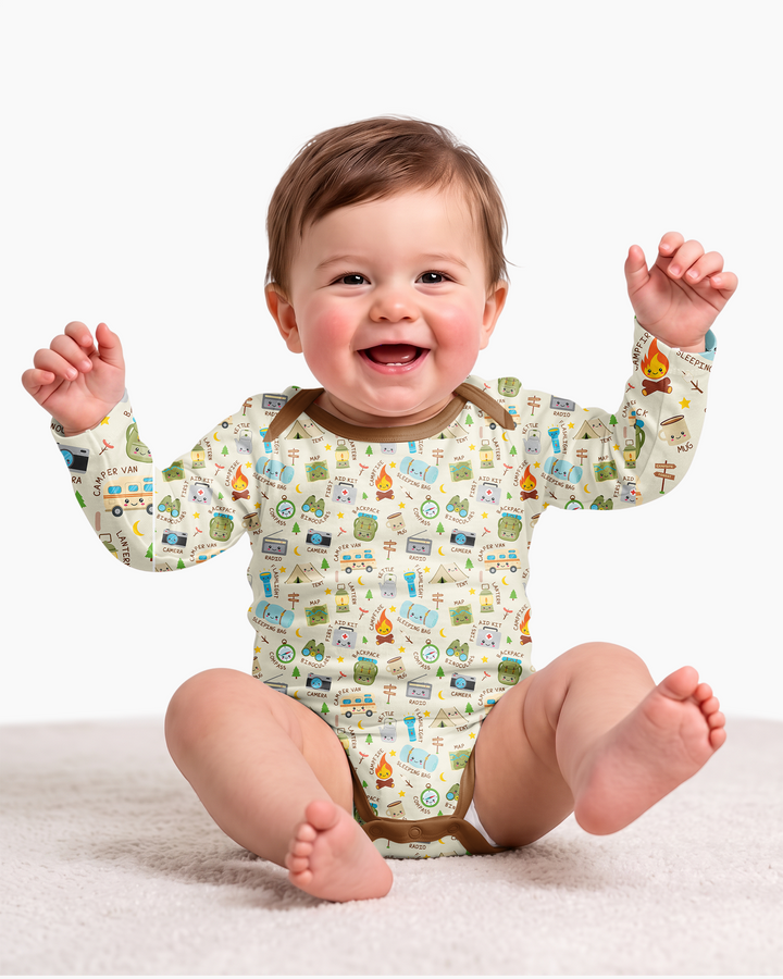 Gerippte Babykleidung mit individuellem Foto - Weich &amp; Skizzenhaft