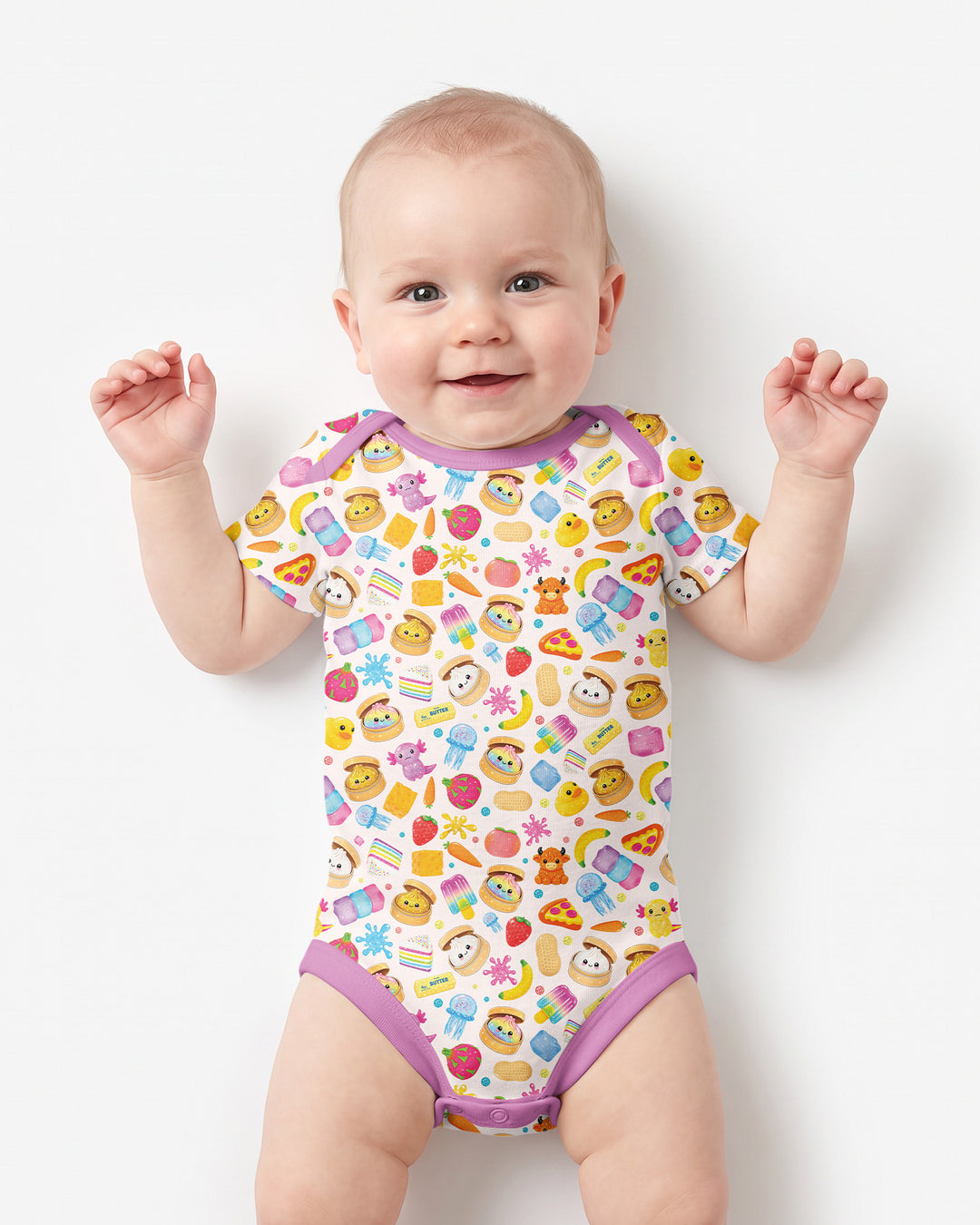 Gerippte Babykleidung mit individuellem Foto - Weich &amp; Skizzenhaft