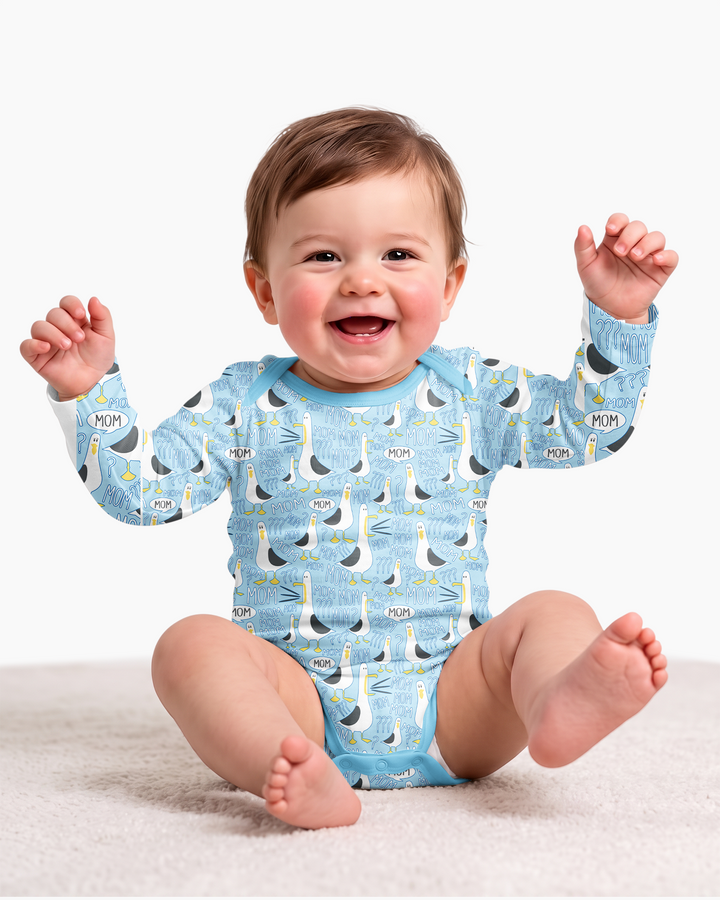 Gerippte Babykleidung mit individuellem Foto - Weich &amp; Skizzenhaft