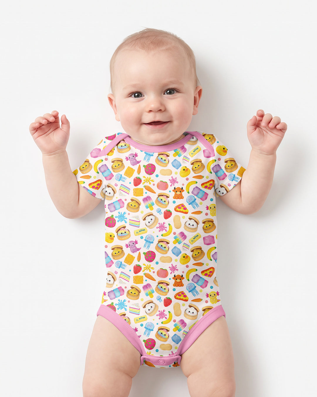Gerippte Babykleidung mit individuellem Foto - Weich &amp; Skizzenhaft