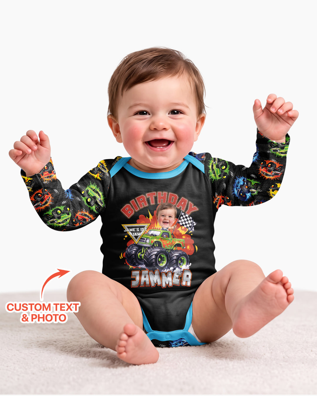 Birthday Truck Rally Bamboo Bodysuit
