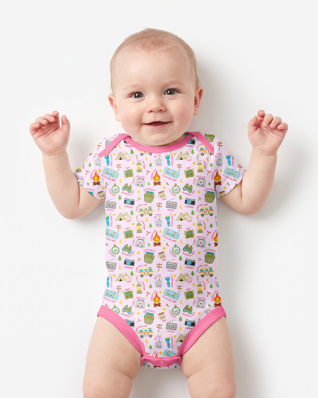 Gerippte Babykleidung mit individuellem Foto - Weich &amp; Skizzenhaft
