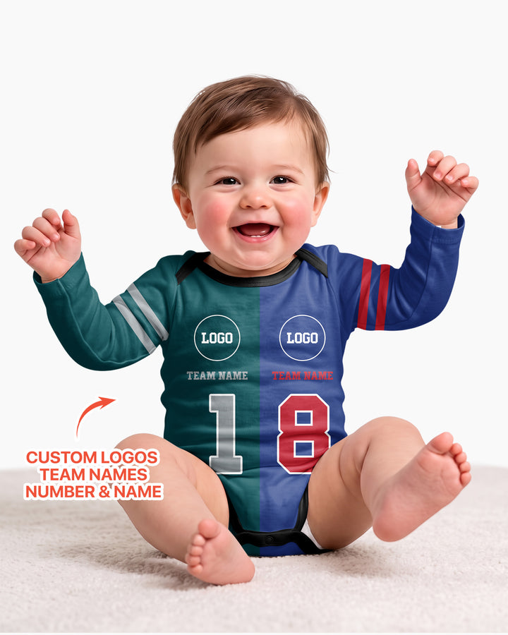 Football Rivalry Family Personalized Bamboo Bodysuit