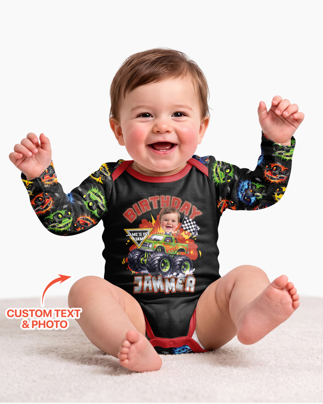 Birthday Truck Rally Bamboo Bodysuit