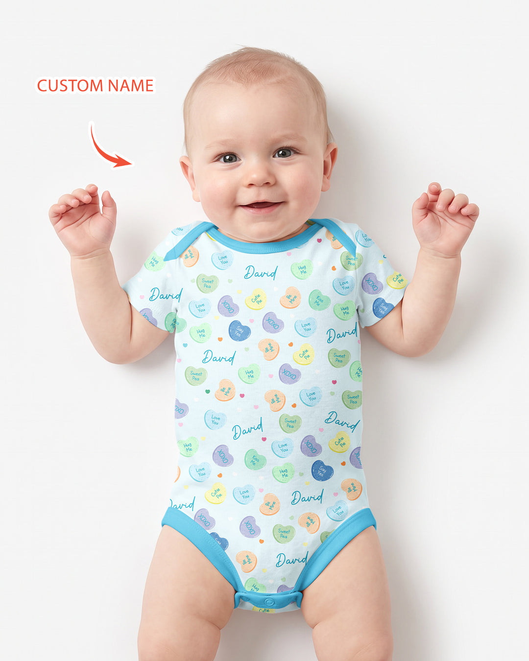 Gerippte Babykleidung mit individuellem Foto - Weich &amp; Skizzenhaft