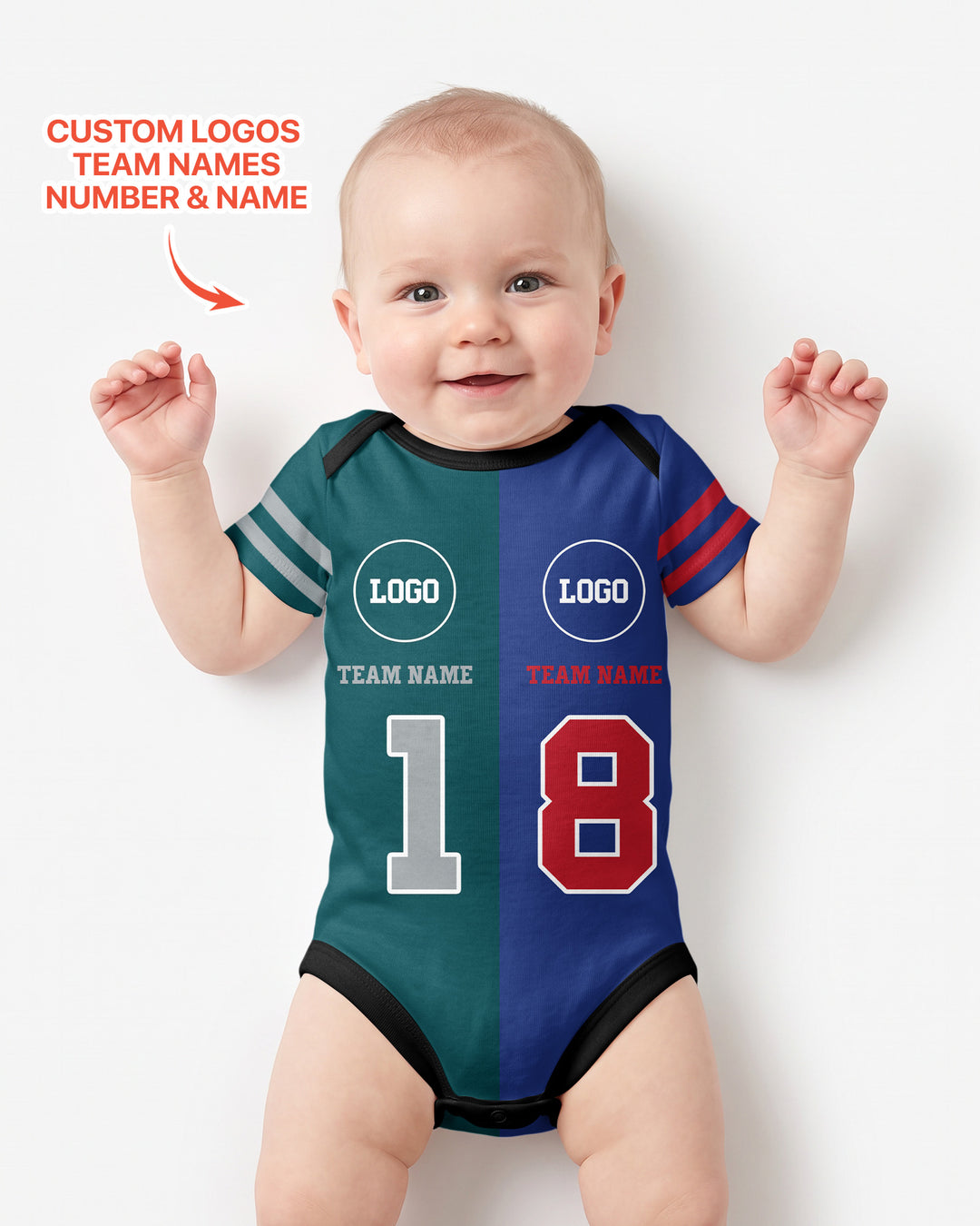 Football Rivalry Family Personalized Bamboo Bodysuit