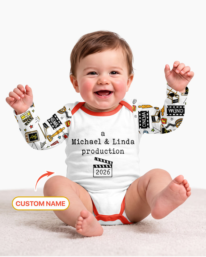Gerippte Babykleidung mit individuellem Foto - Weich &amp; Skizzenhaft