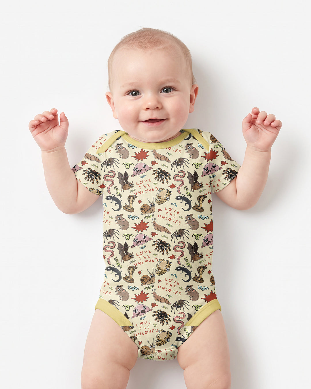 Gerippte Babykleidung mit individuellem Foto - Weich &amp; Skizzenhaft