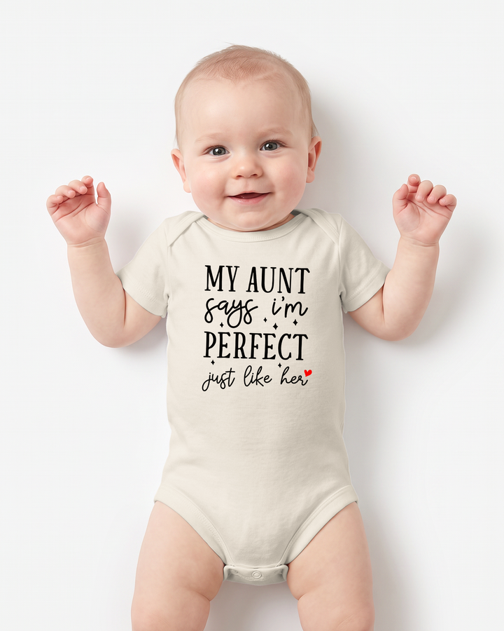 My Aunt Says I'm Perfect Just Like Her Baby Bamboo Bodysuit