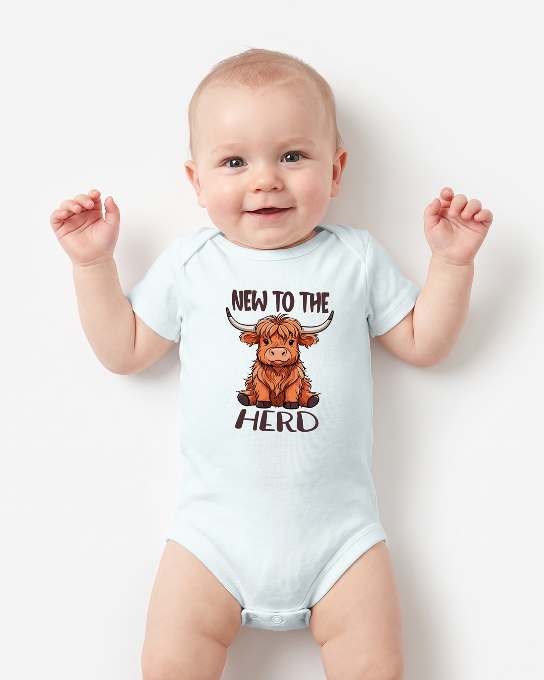 New to the Herd Highland Cow Baby Bamboo Bodysuit