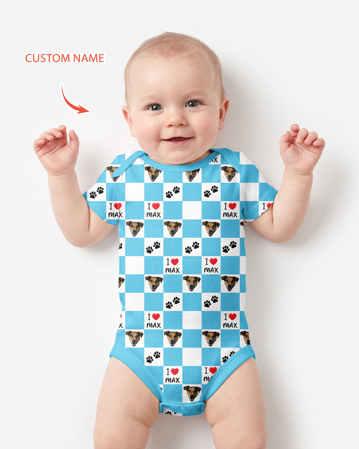 Custom Photo I Love My Best Friend Dog/Cat Bamboo Bodysuit