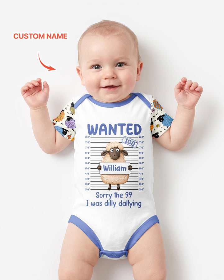 The Lost Sheep Custom Name Bamboo Bodysuit