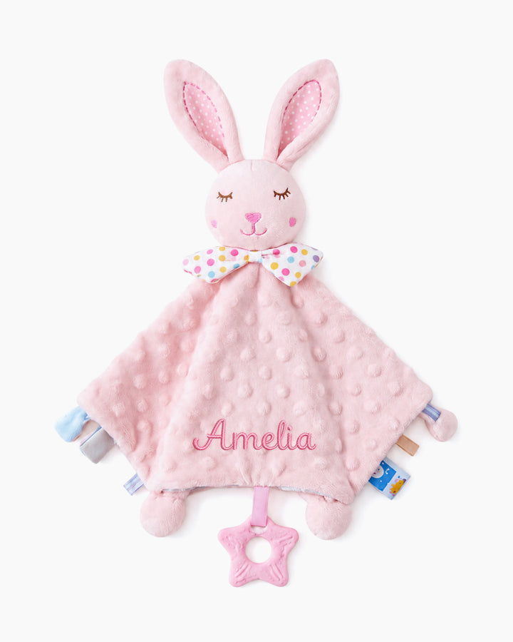 Minky Dot Lovey Baby Security Blanket