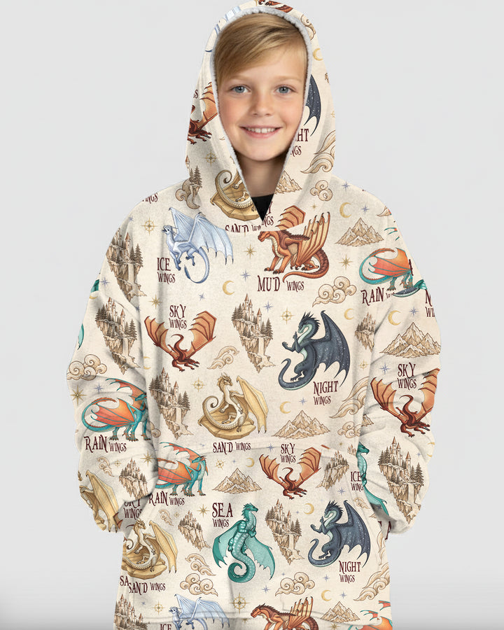 Elemental Dragons Blanket Hoodie
