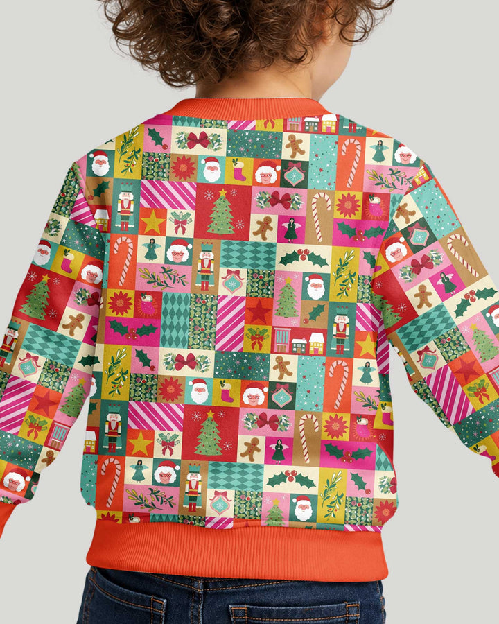 Maximalist Christmas Collage Bamboo Crewneck Sweatshirt