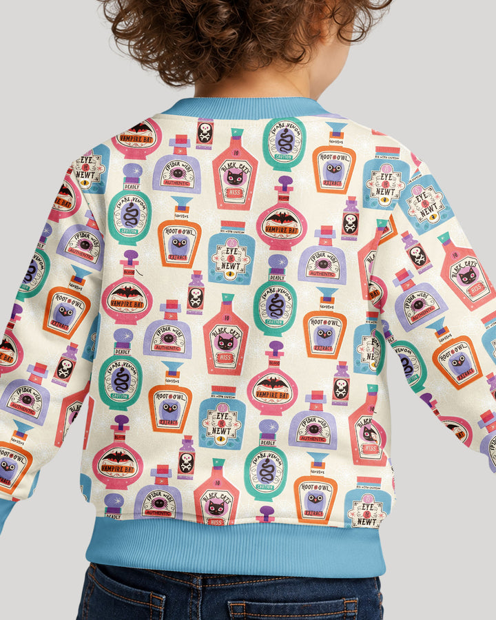 Retro Halloween Potions Bamboo Crewneck Sweatshirt