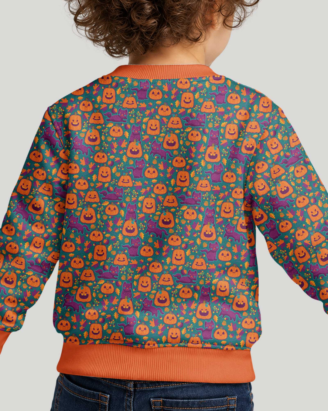 Cats and Pumpkins Bamboo Crewneck Sweatshirt