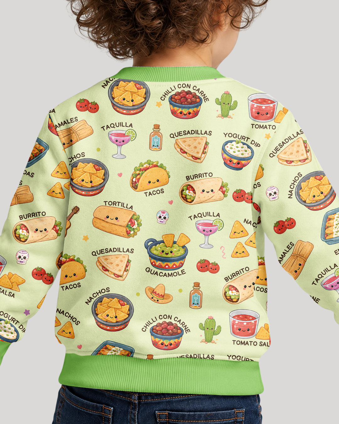 Kawaii Mexican Food Bamboo Crewneck Sweatshirt