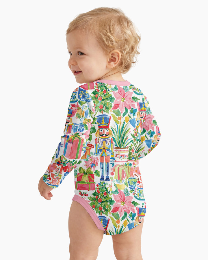 Watercolor Nutcracker Holiday Bamboo Bodysuit