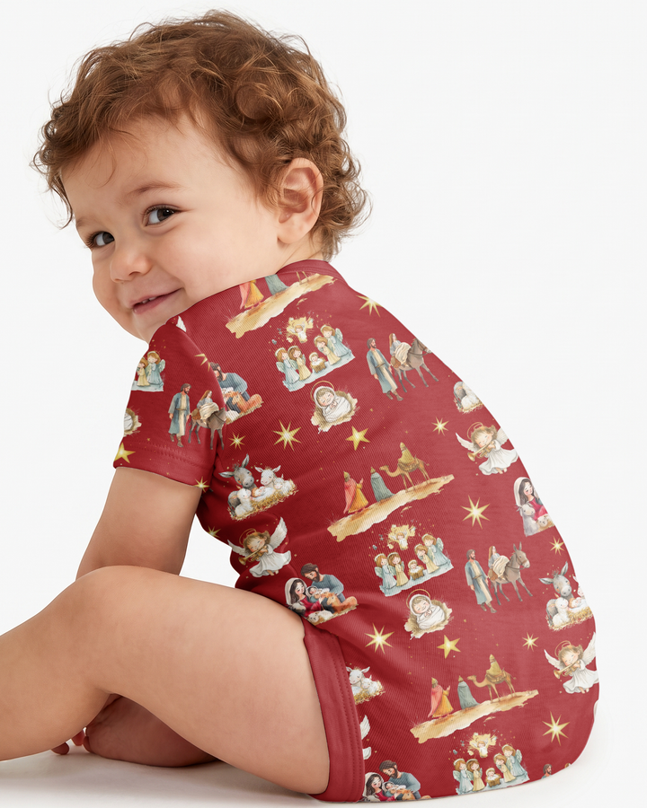 Nativity Joy To The World Bamboo Bodysuit