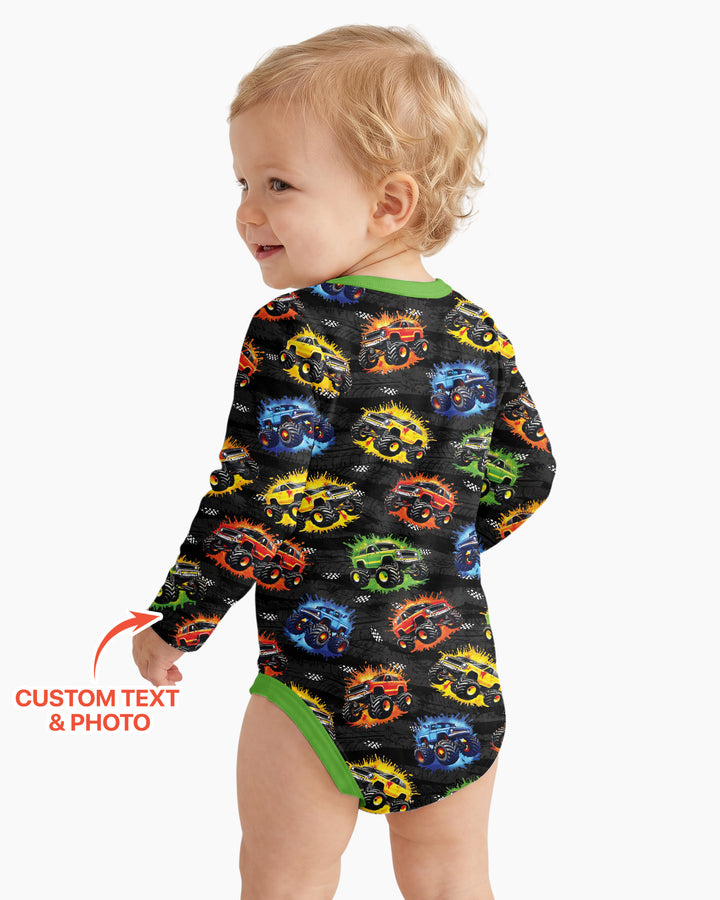 Birthday Truck Rally Bamboo Bodysuit