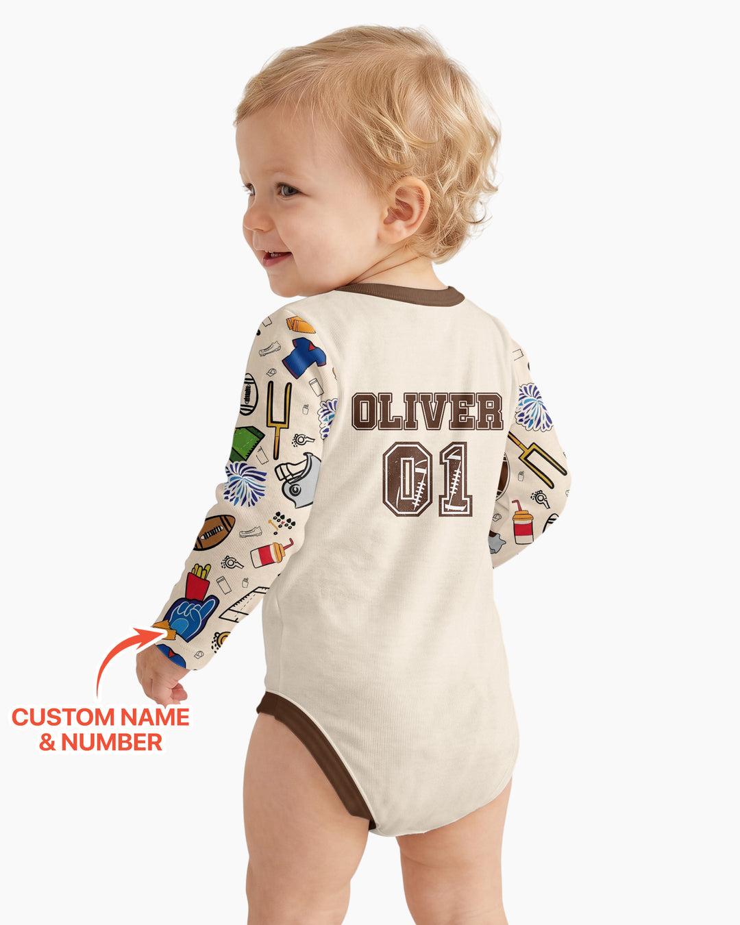 On Sundays We Watch Football With Daddy Family Matching Bamboo Bodysuit