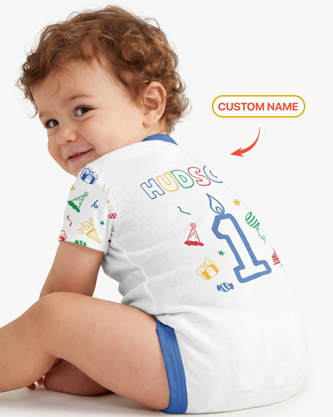 Gerippte Babykleidung mit individuellem Foto - Weich &amp; Skizzenhaft