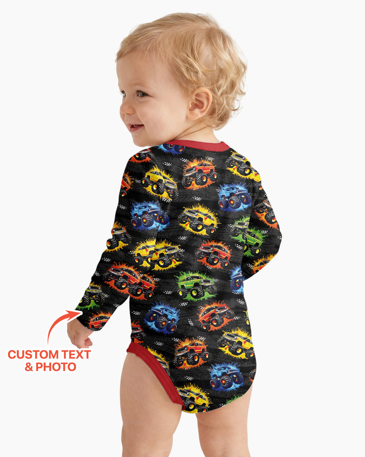 Birthday Truck Rally Bamboo Bodysuit