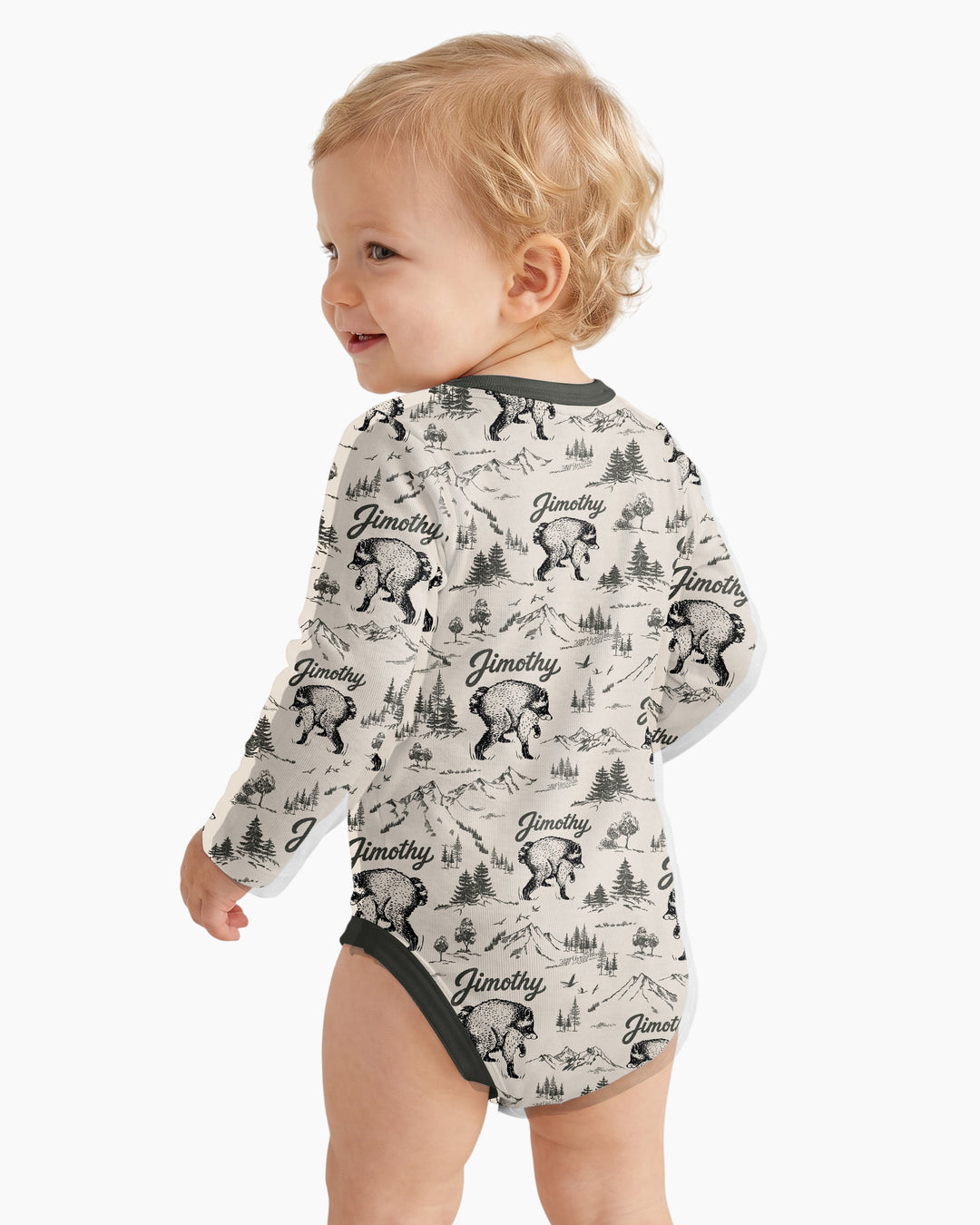 Gerippte Babykleidung mit individuellem Foto - Weich &amp; Skizzenhaft